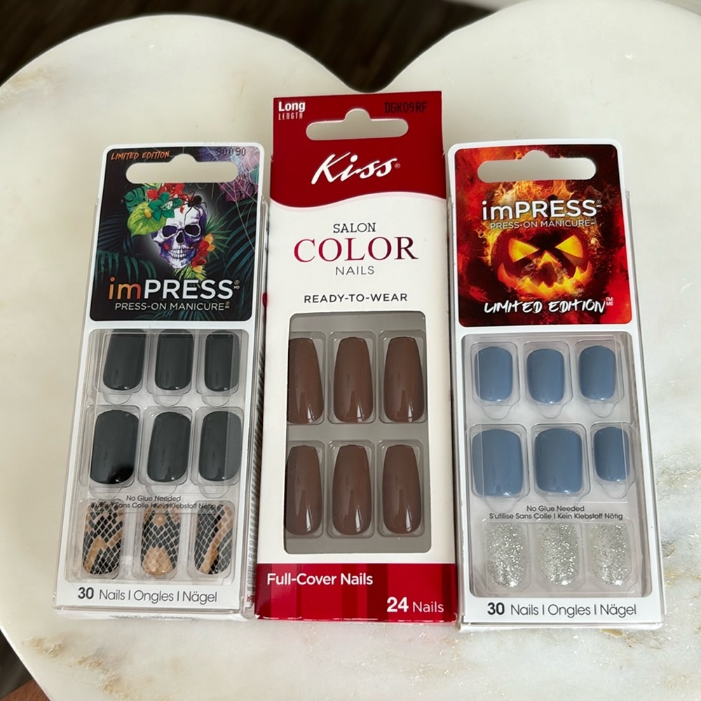 imPress Limited Edition Press on Manicure nails (3 pack bundle)
